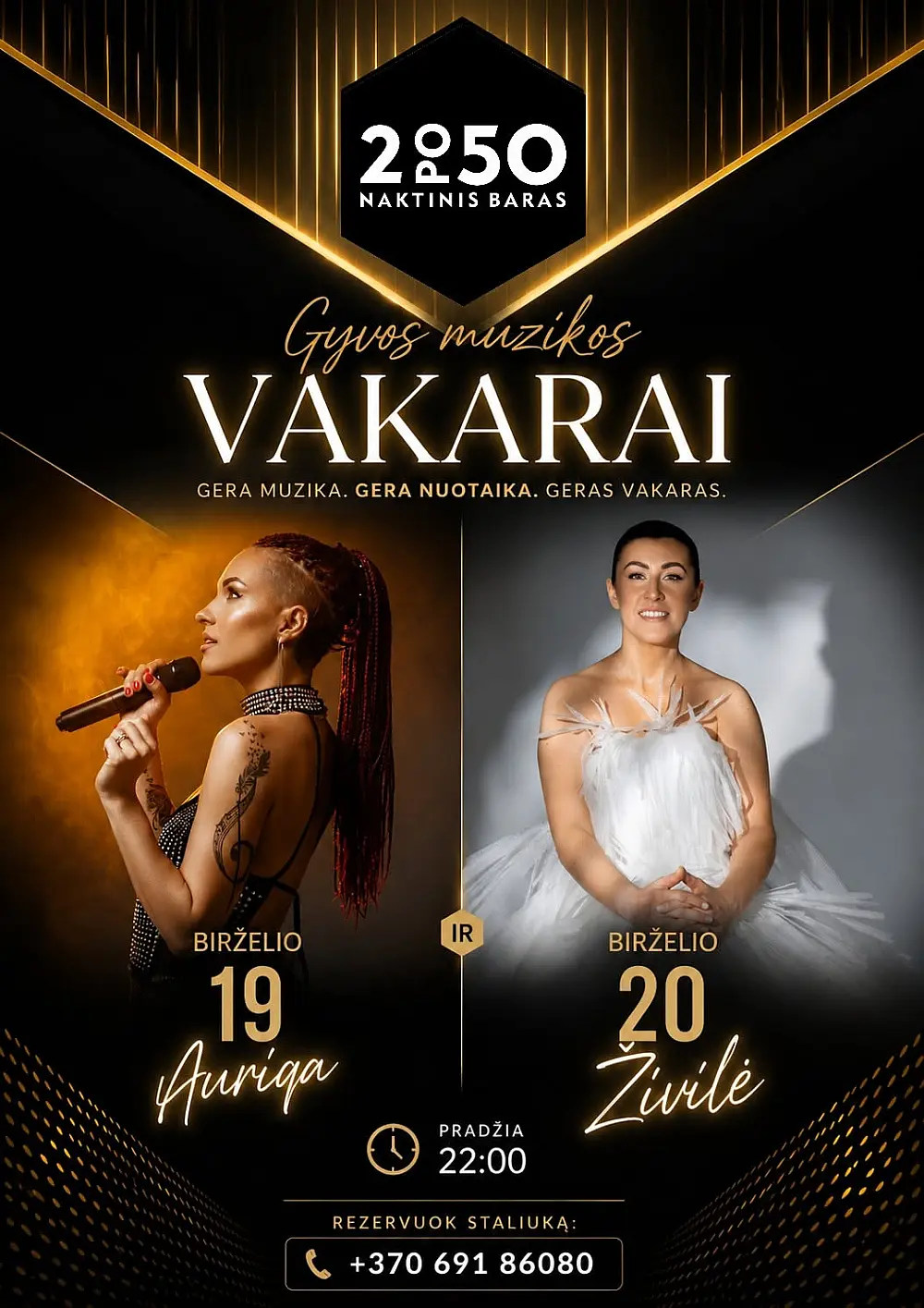 2 po 50 gyvos muzikos vakarai Klaipėdoje