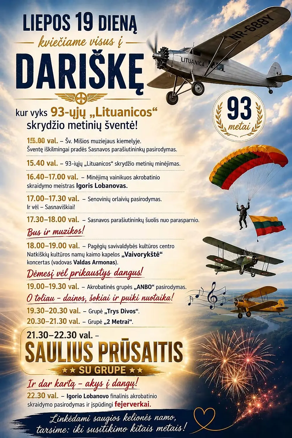 93 Lituanica metinės Judrėnuose