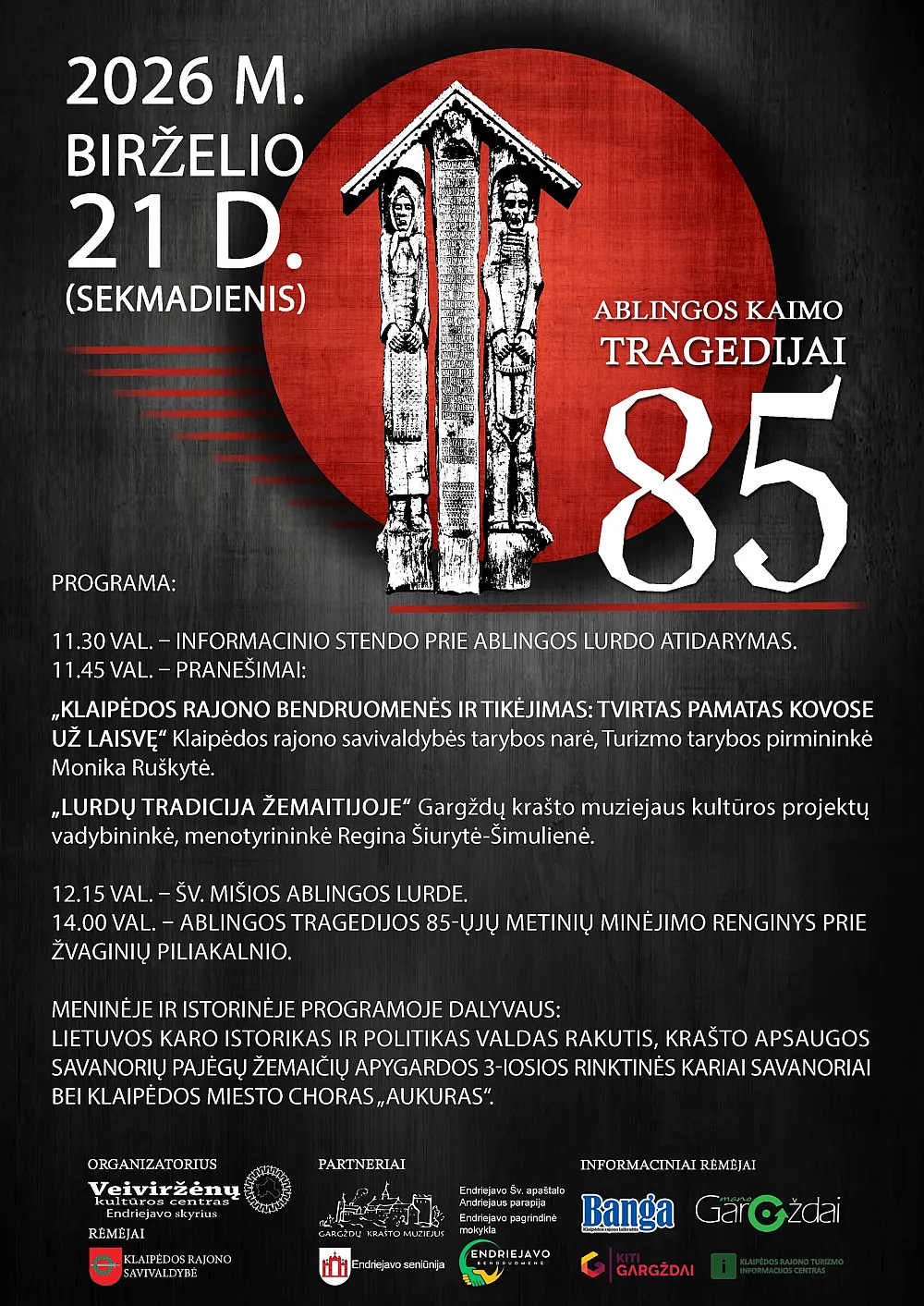 Ablingos kaimo tragedijai 85