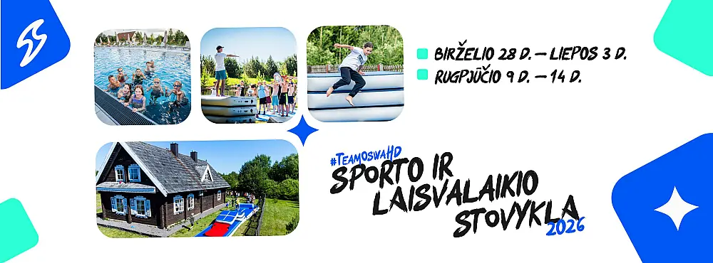 Aktyvaus laisvalaikio Parkūro ir akrobatikos Vasaros Stovykla 2026