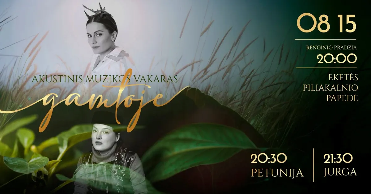 AKUSTINIS MUZIKOS VAKARAS GAMTOJE