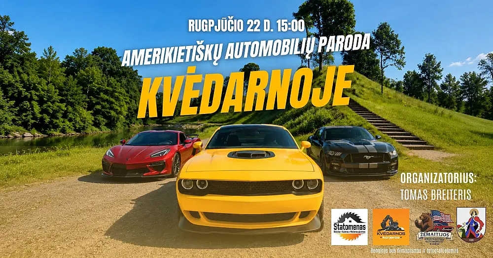Amerikietiškų automobilių paroda Kvėdarnoje