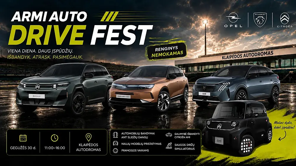 Armi auto drive fest 2026 Klaipėda