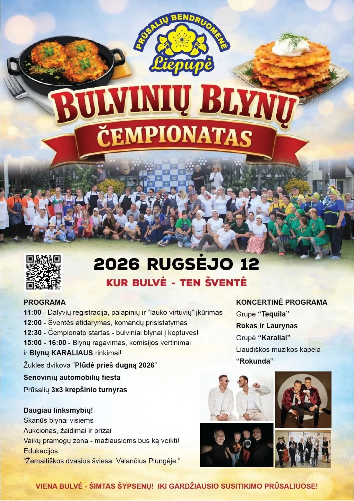 Bulvinių blynų čempionatas Prūsaliuose 2026
