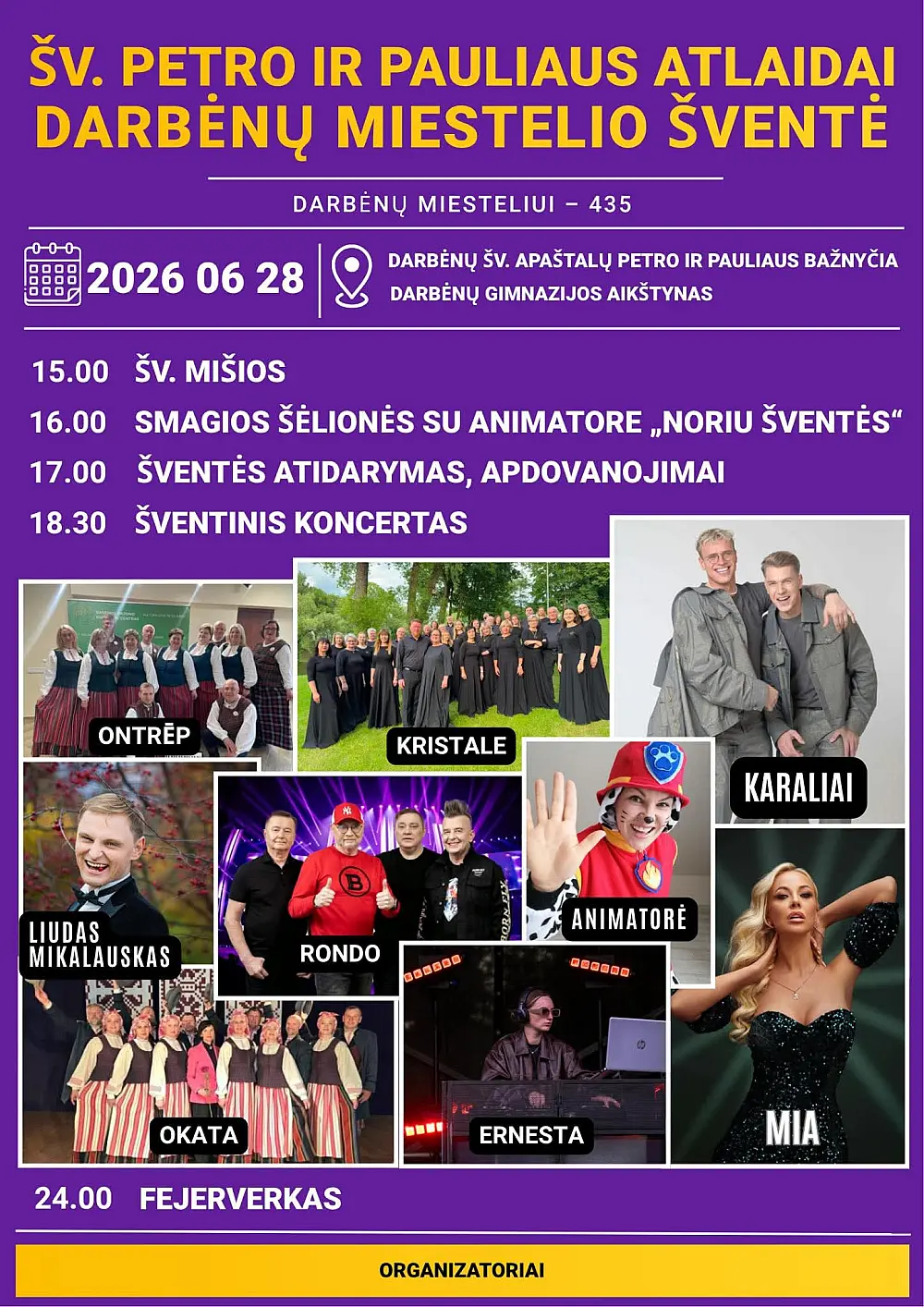 Darbėnų miestelio šventė 2026 + PROGRAMA