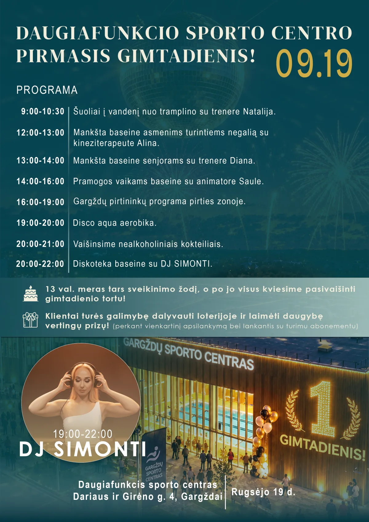 DAUGIAFUNKCIO SPORTO CENTRO PIRMASIS GIMTADIENIS!