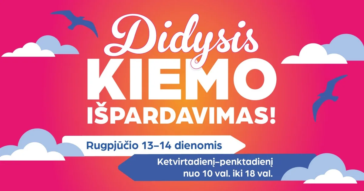 Didysis Gerduvos kiemo išpardavimas 2026