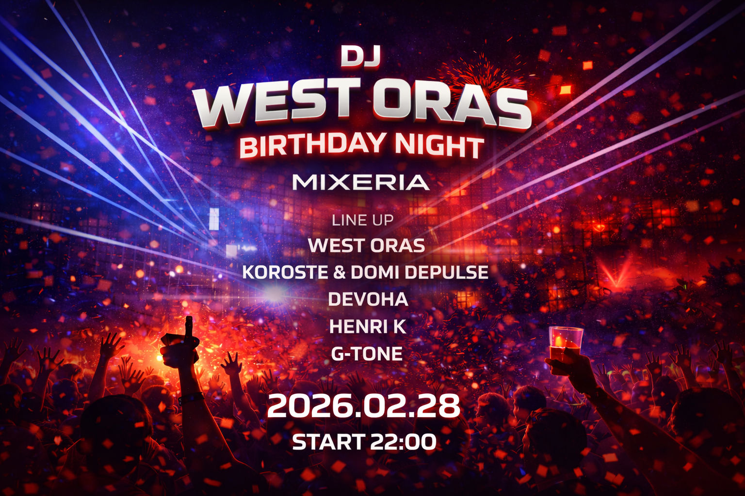 DJ West Oras Birthday party @Mixeria