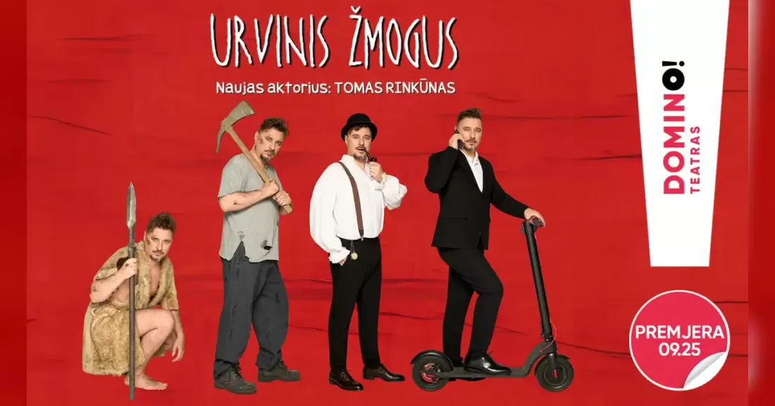 DOMINO teatras | premjera URVINIS ŽMOGUS | vaidina Tomas Rinkūnas