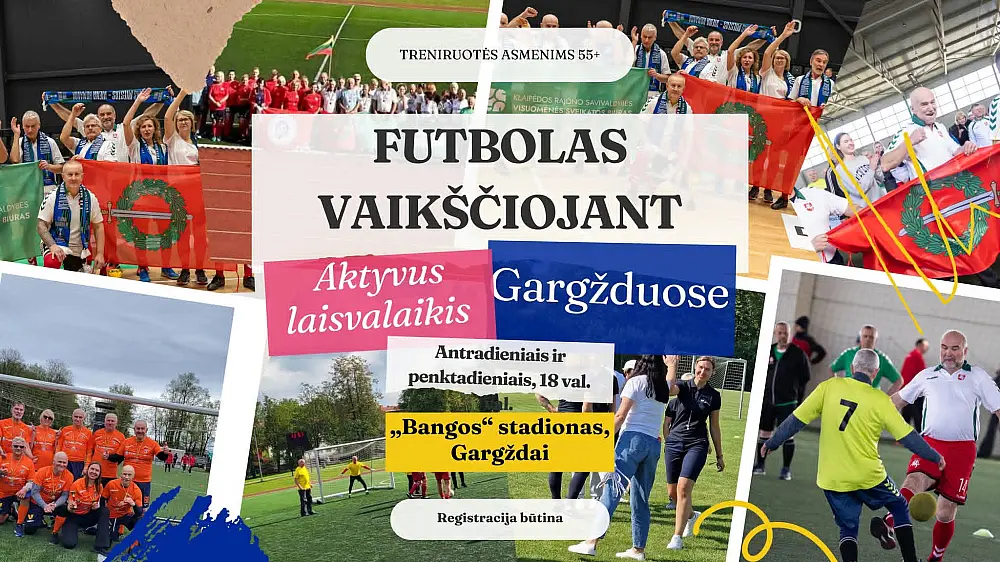 Futbolas vaikščiojant 55+ Gargžduose