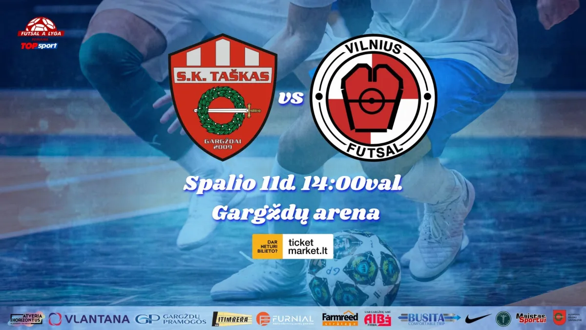 Futsal A lyga: Gargždų Pramogos - Vilnius Futsal