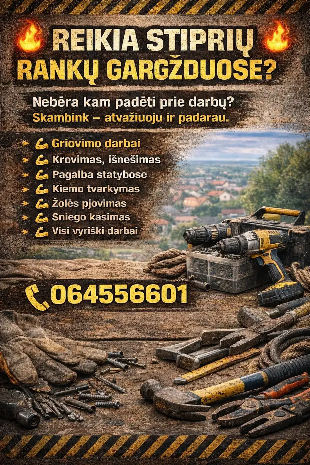 Galiu padėti atlikti įvairius darbus Gargzduose