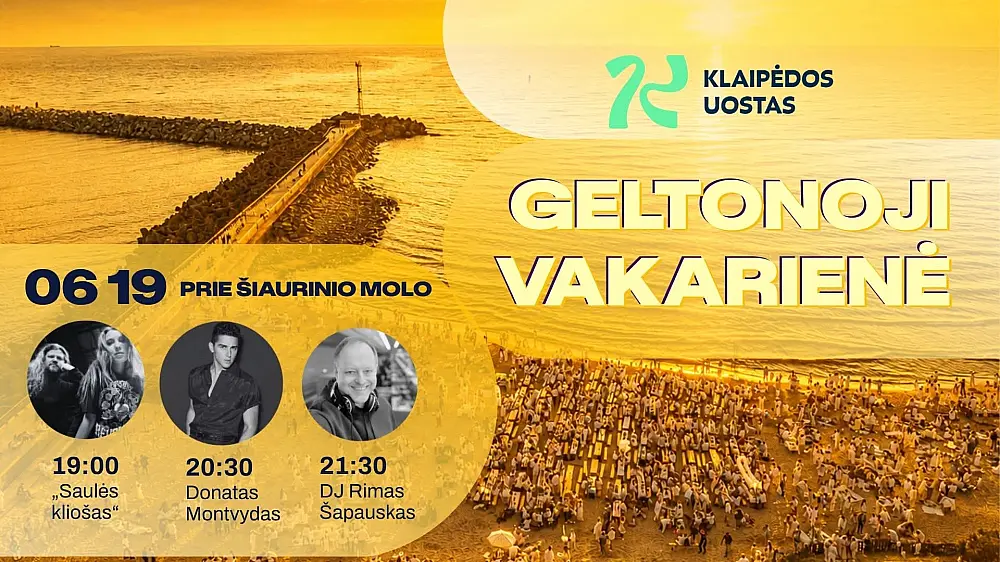 Geltonoji vakarienė  prie molo