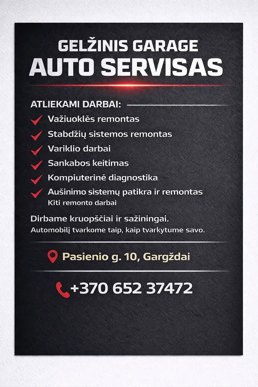 GelžinisGarage - autoservisas