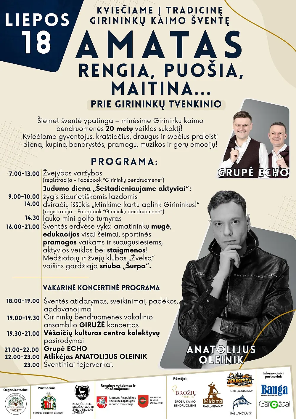 Girininkų kaimo šventė + PROGRAMA