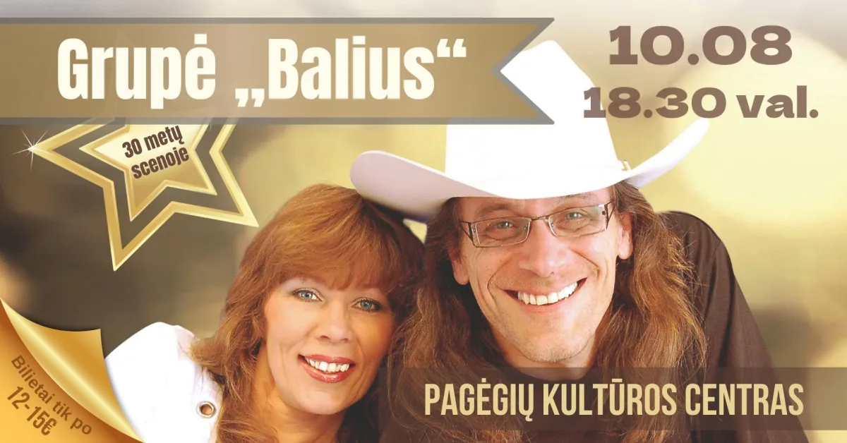 Grupė Balius kviečia švęsti kartu Pagėgiuose!
