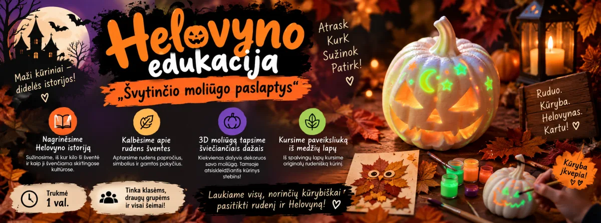 Helovyno edukacija ,,Švytinčio moliūgo paslaptys"