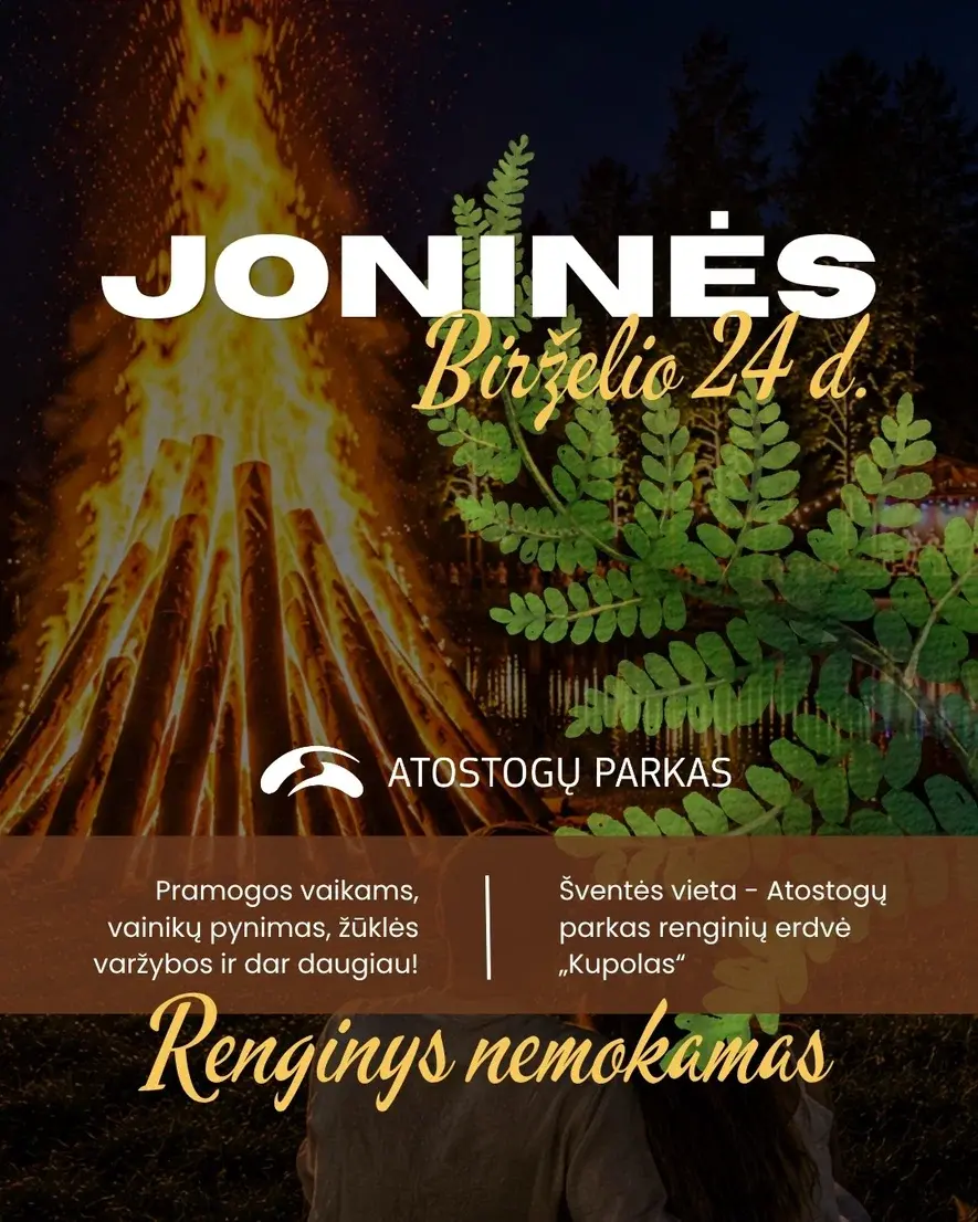 Joninės: Atostogų parke! Nemokamas renginys + PROGRAMA