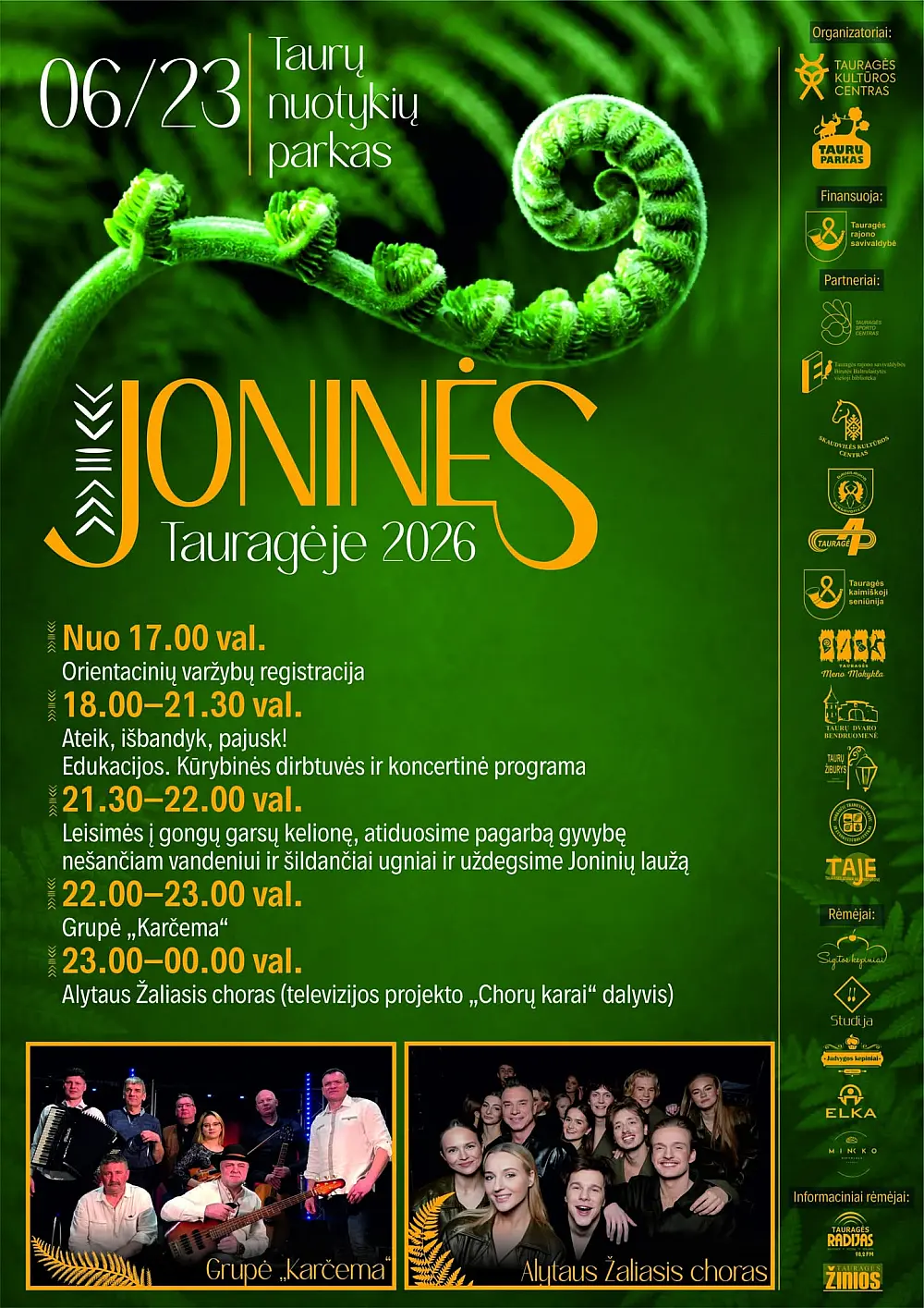 Joninės Tauragėje 2026 + PROGRAMA