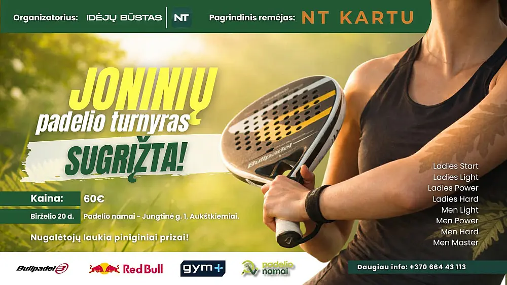 Joninių padelio turnyras 2026