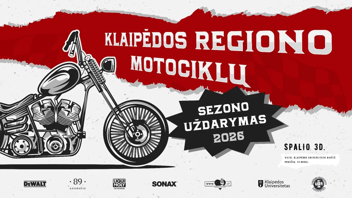 Klaipėdos regiono motociklų sezono uždarymas 2026