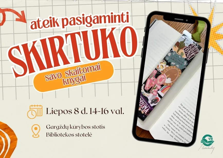 Knygų skirtukų gaminimo dirbtuvės