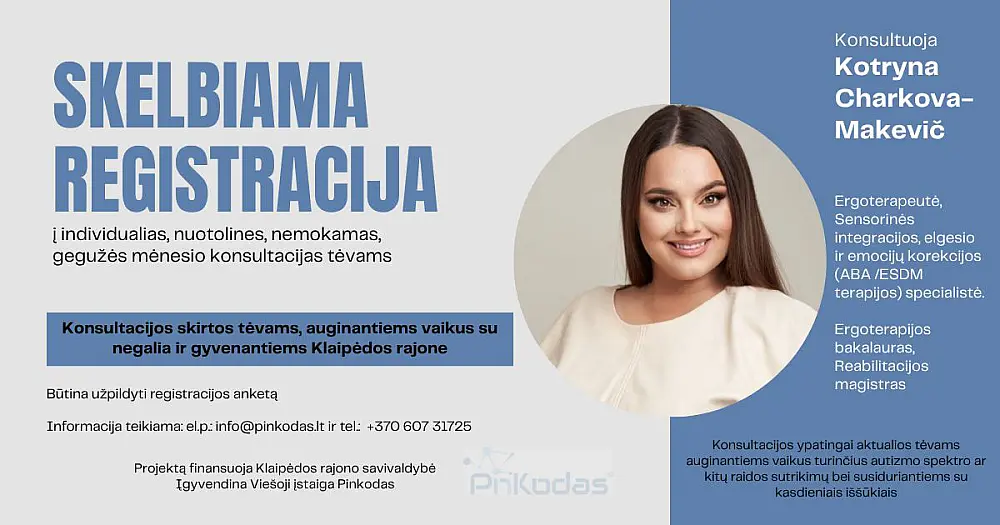 Konsultacijos Klaipėdos rajono tėvams auginantiems vaikus su negalia