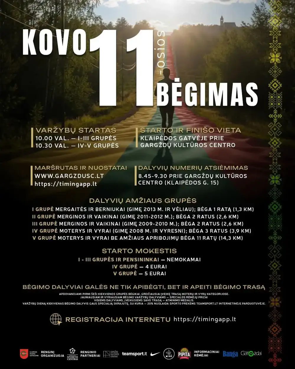 KOVO 11-OSIOS BĖGIMAS GARGŽDUOSE!