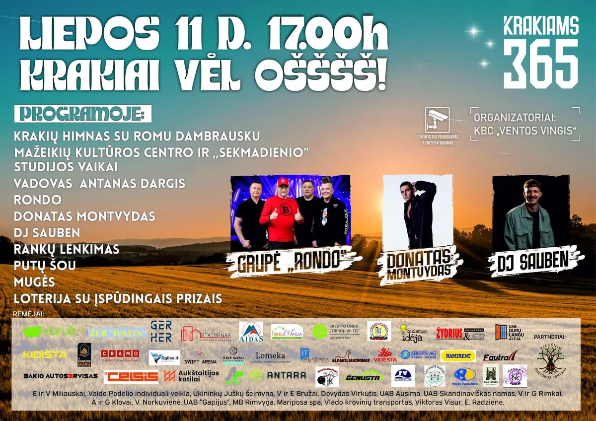 KRAKIAMS 365 + PROGRAMA (Krakiai vėl oš)