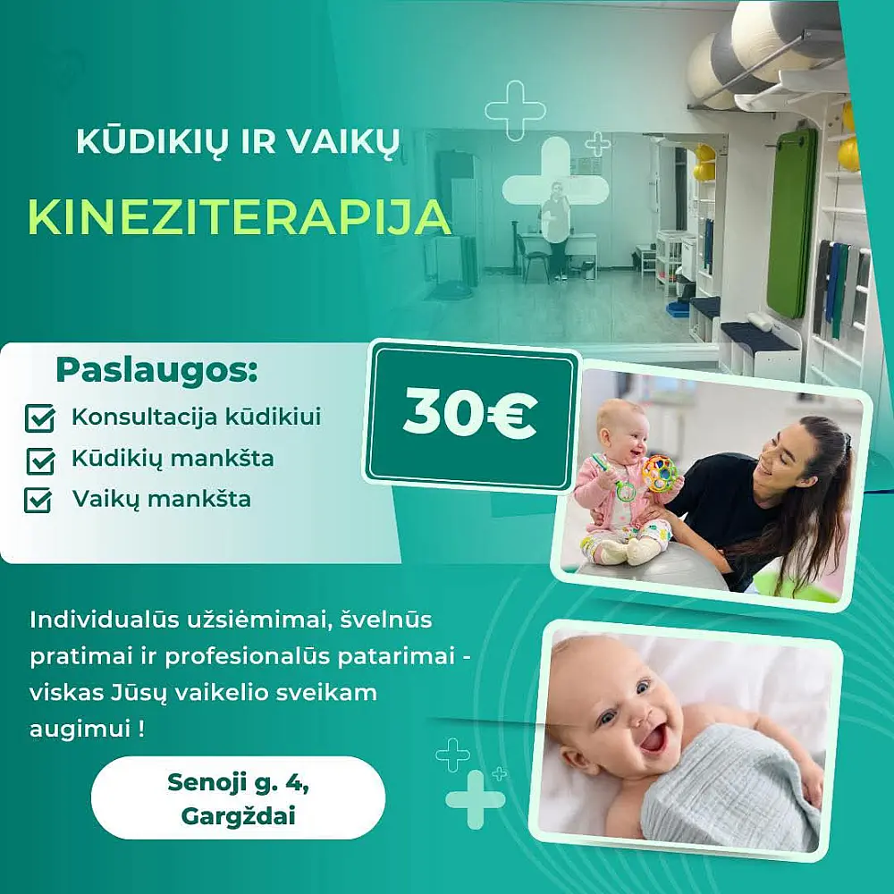 Kūdikių ir vaikų kineziterapija Gargžduose