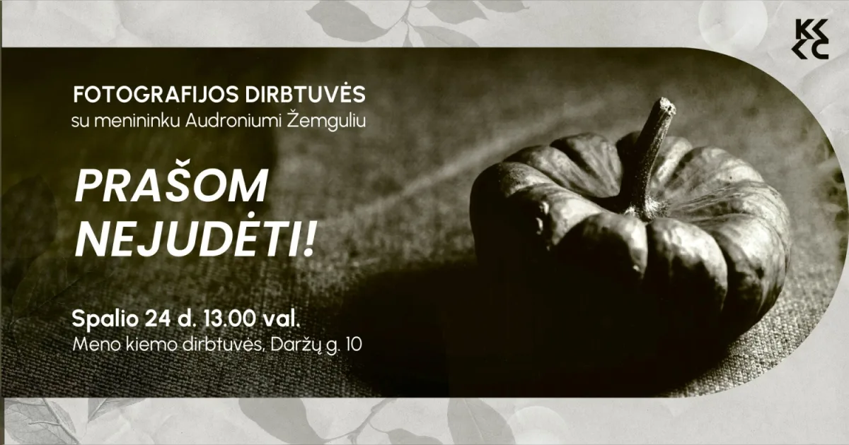 Kūrybinės dirbtuvės ''Prašom nejudėti!'' su fotomenininku Audroniumi Žemguliu