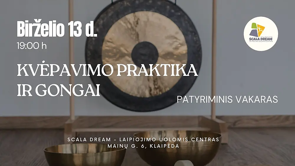 Kvėpavimo praktika ir gongai