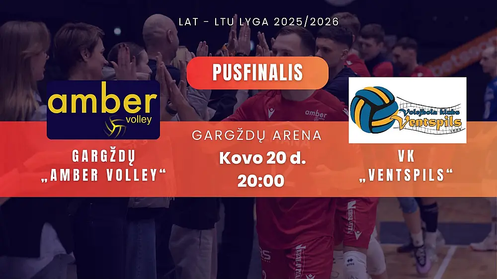 LAT-LTU lygos pusfinalis: Amber Volley - VK Ventspils