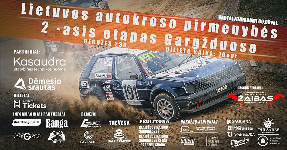 Lietuvos autokroso pirmenybės – 2 etapas Gargžduose