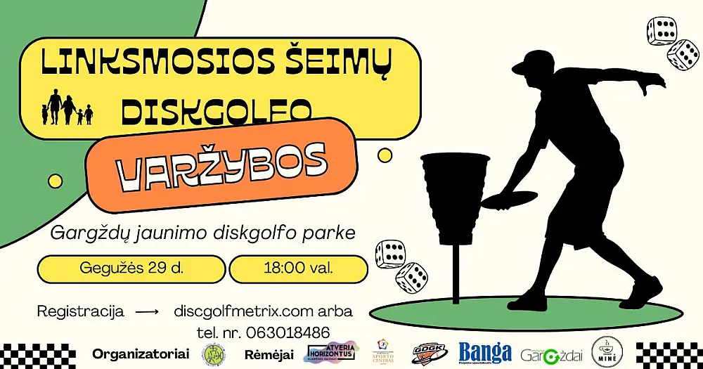 Linksmosios šeimų diskgolfo varžybos