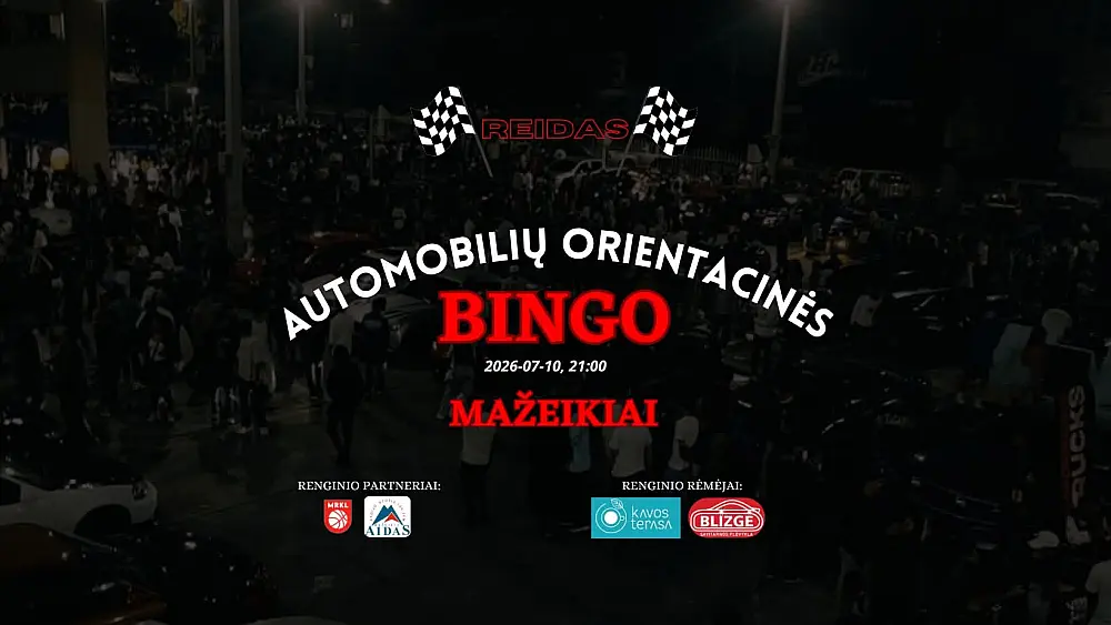 Mažeikių automobilių orientacinės Bingo 2026