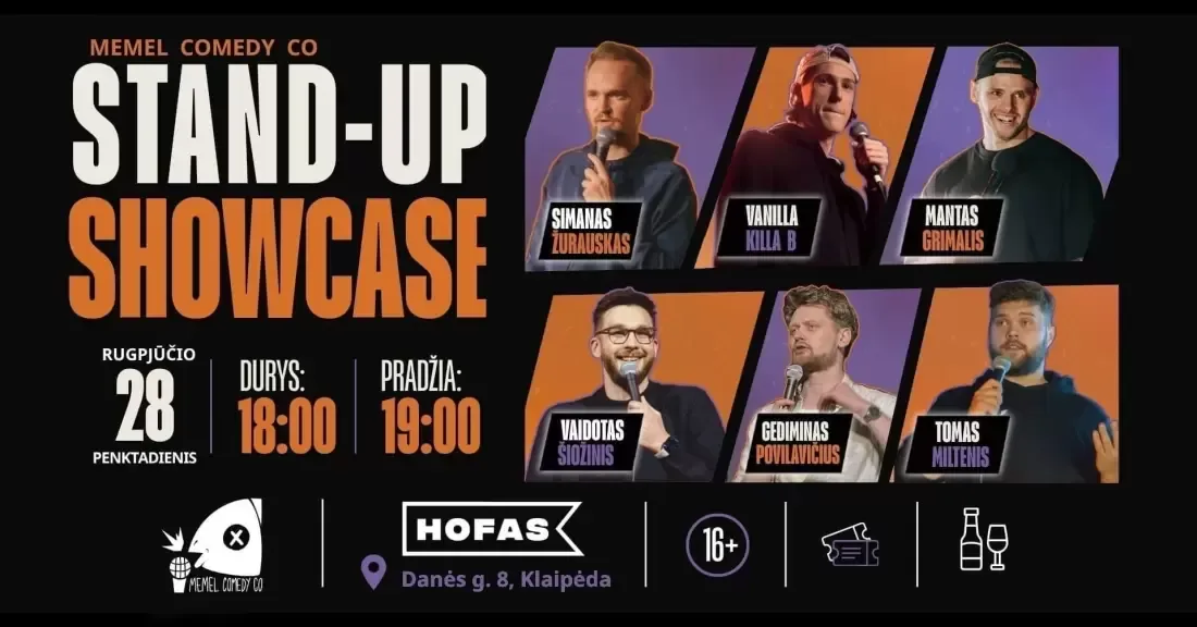 Memel Comedy Co - STAND UP Showcase / HOFAS - Klaipėda / 08.28