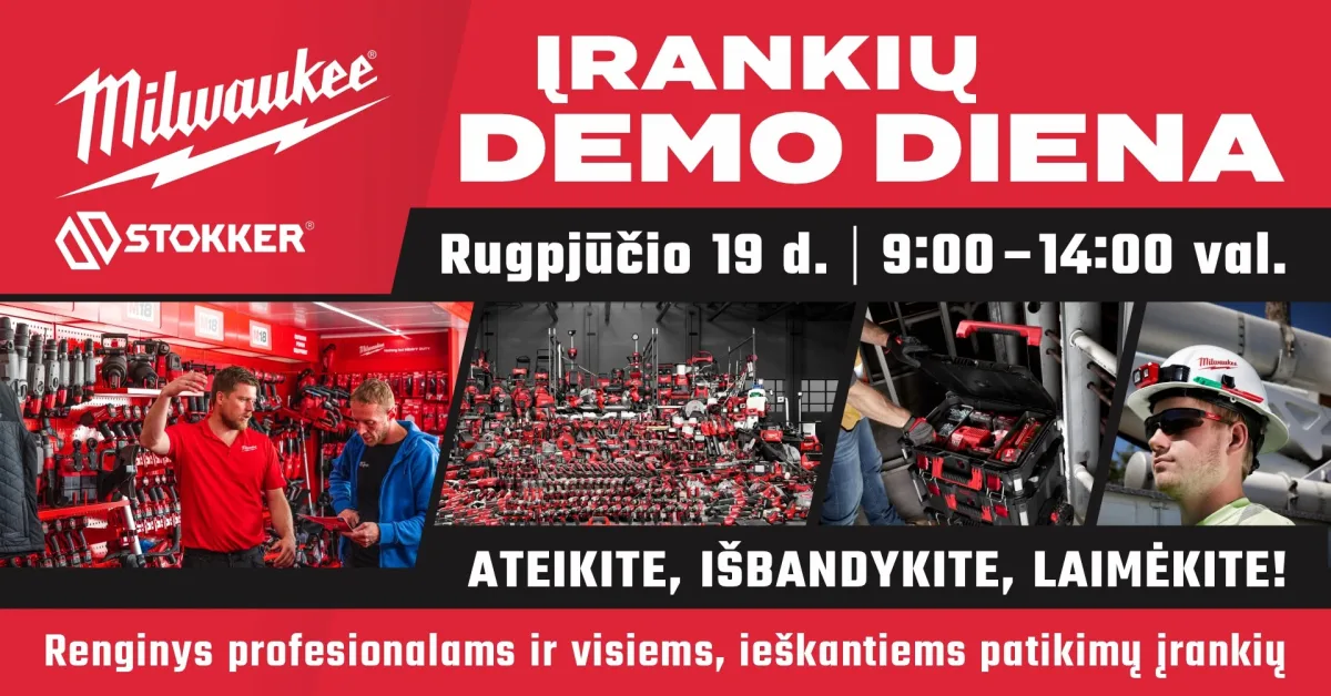 Milwaukee įrankių demo diena Klaipėdoje