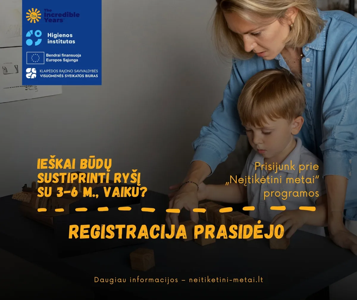 "Neitikėtini metai" nemokama programa 3-6 metų vaikų tėvams