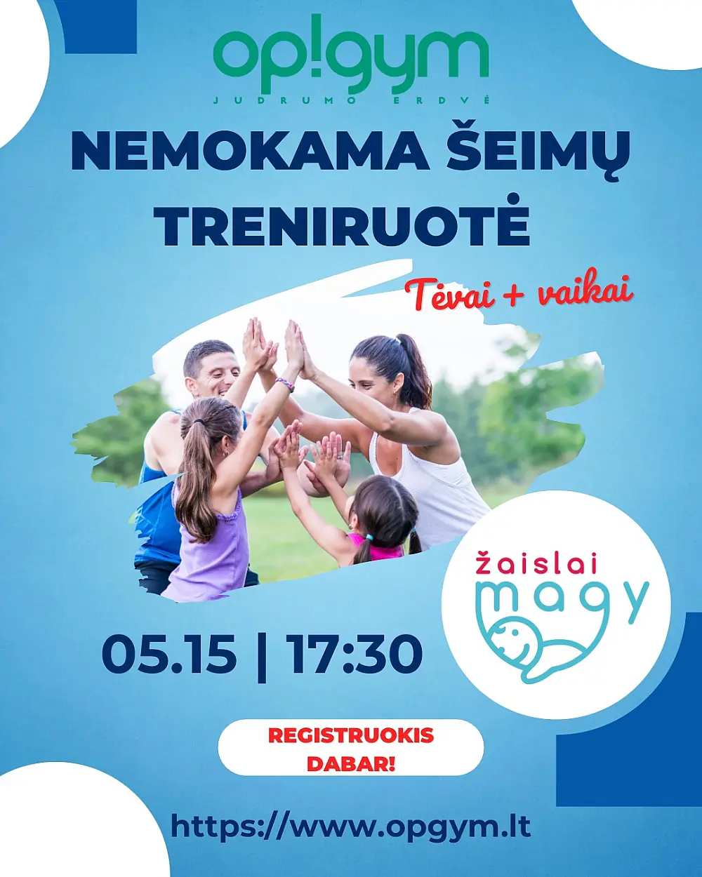 Nemokama šeimų treniruotė