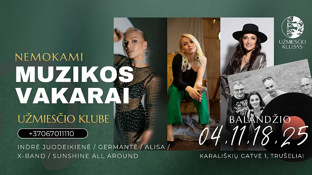 Nemokami muzikos Šeštadieniai | Užmiesčio klubas
