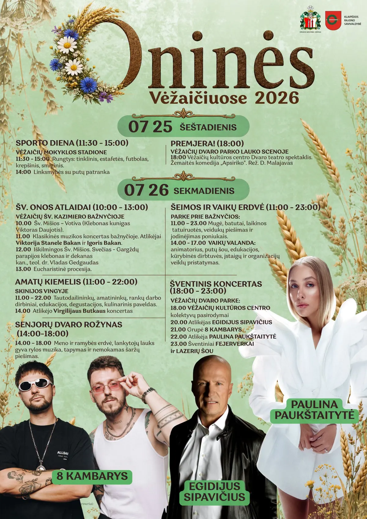 Oninės Vežaičiuose 2026 + PROGRAMA - renginys