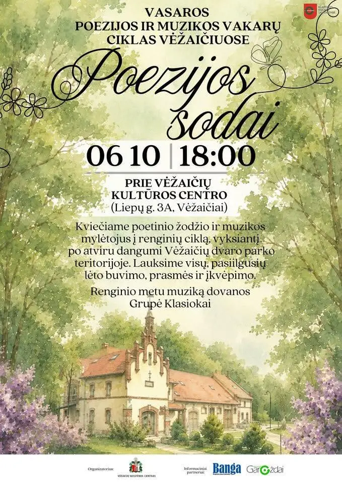 Poezijos ir muzikos vakaras Vėžaičiuose
