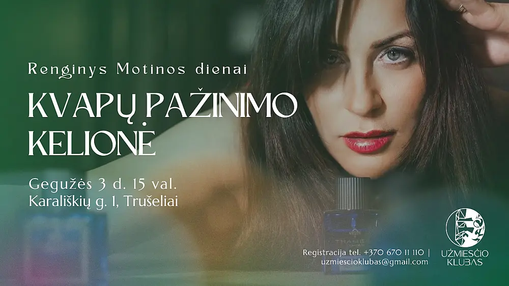 Renginys mamos dienai. Susikursite kvepalus, kurie taps Jūsų unikalumo parašu
