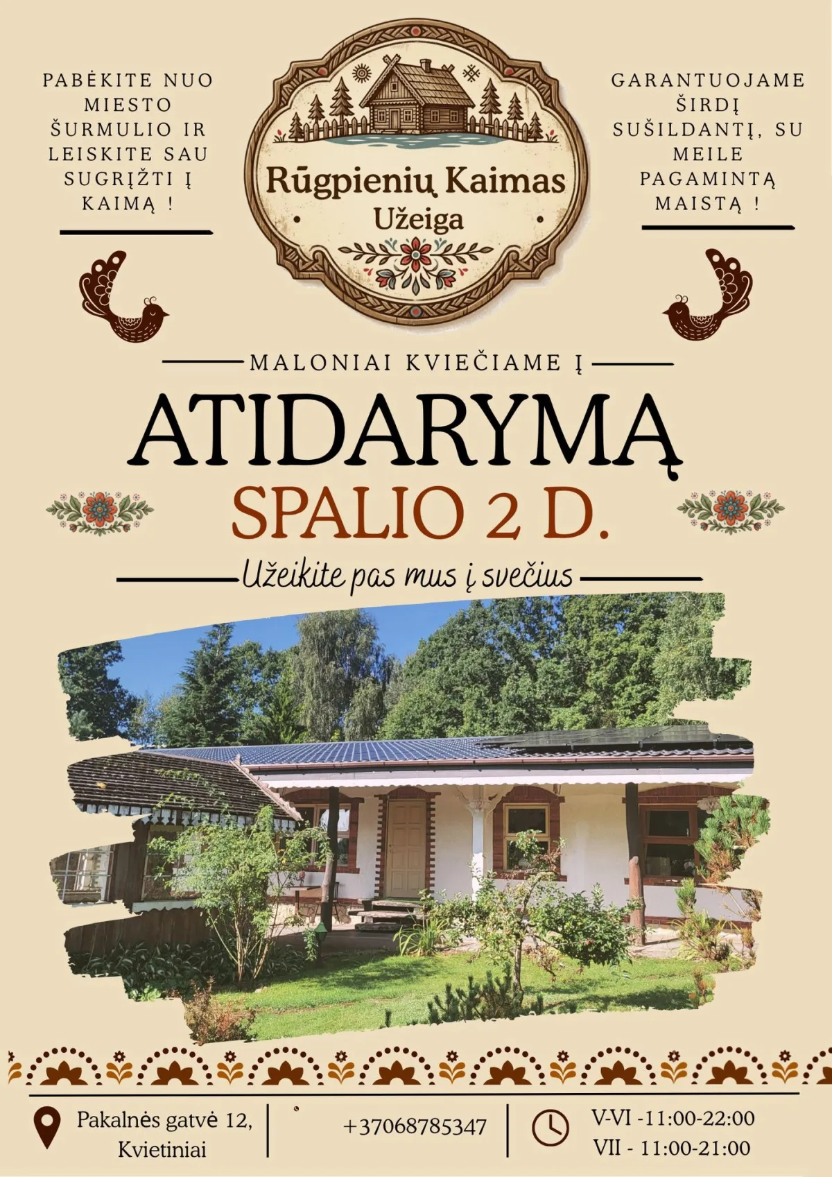 RŪGPIENIŲ KAIMO ATIDARYMAS