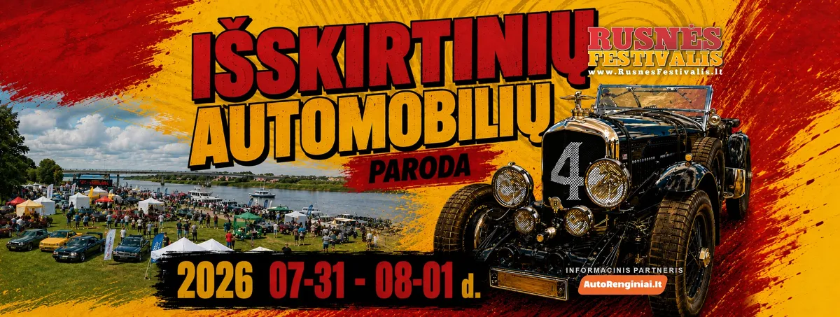 RUSNĖS FESTIVALIO AUTOMOBILIŲ PARODA 2026
