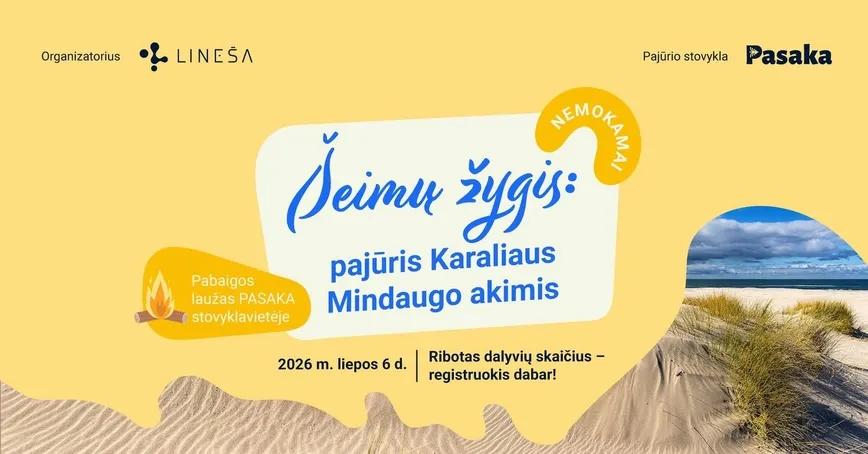 Šeimų žygis: pajūris Karaliaus Mindaugo akimis
