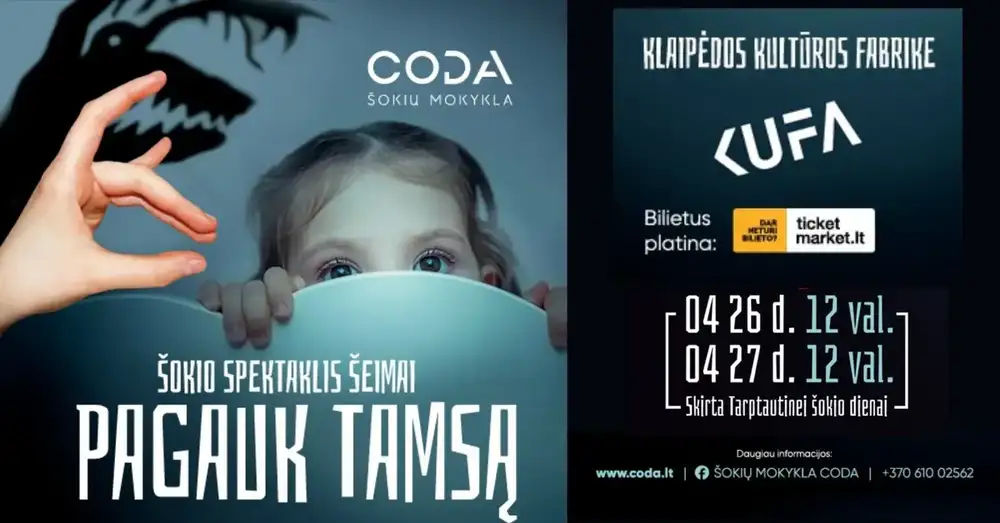 Šokio spektaklis vaikams "Pagauk tamsą"