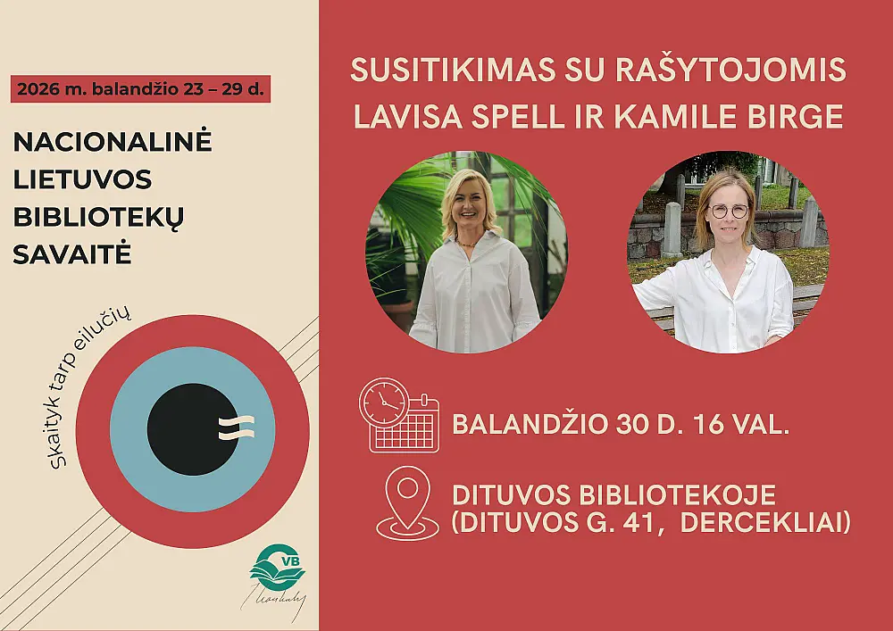Susitikimas su rašytojomis Lavisa Spell ir Kamile Birge