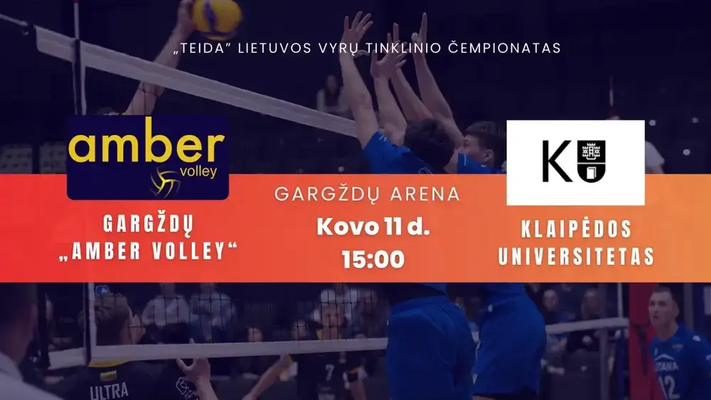TEIDA: Gargždų "Amber Volley" - Klaipėdos universitetas!